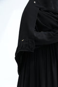 Shimmery Ruffle Border (Royal Black)