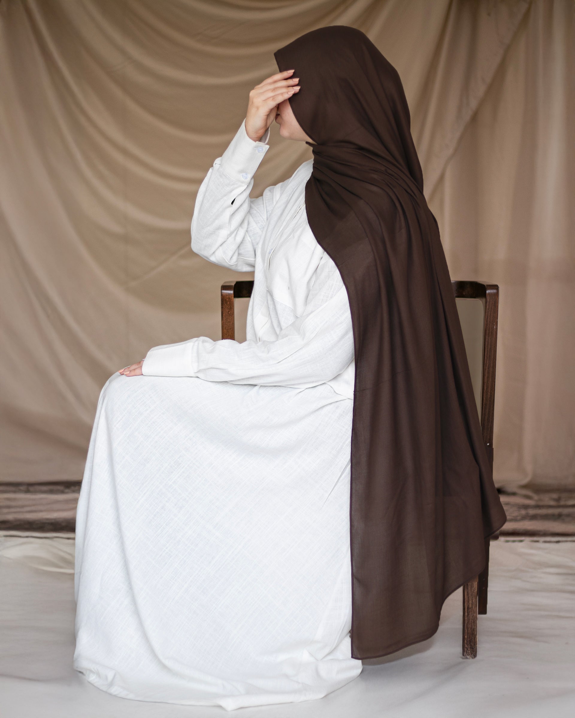 Dark Chocolate Cotton Scarf