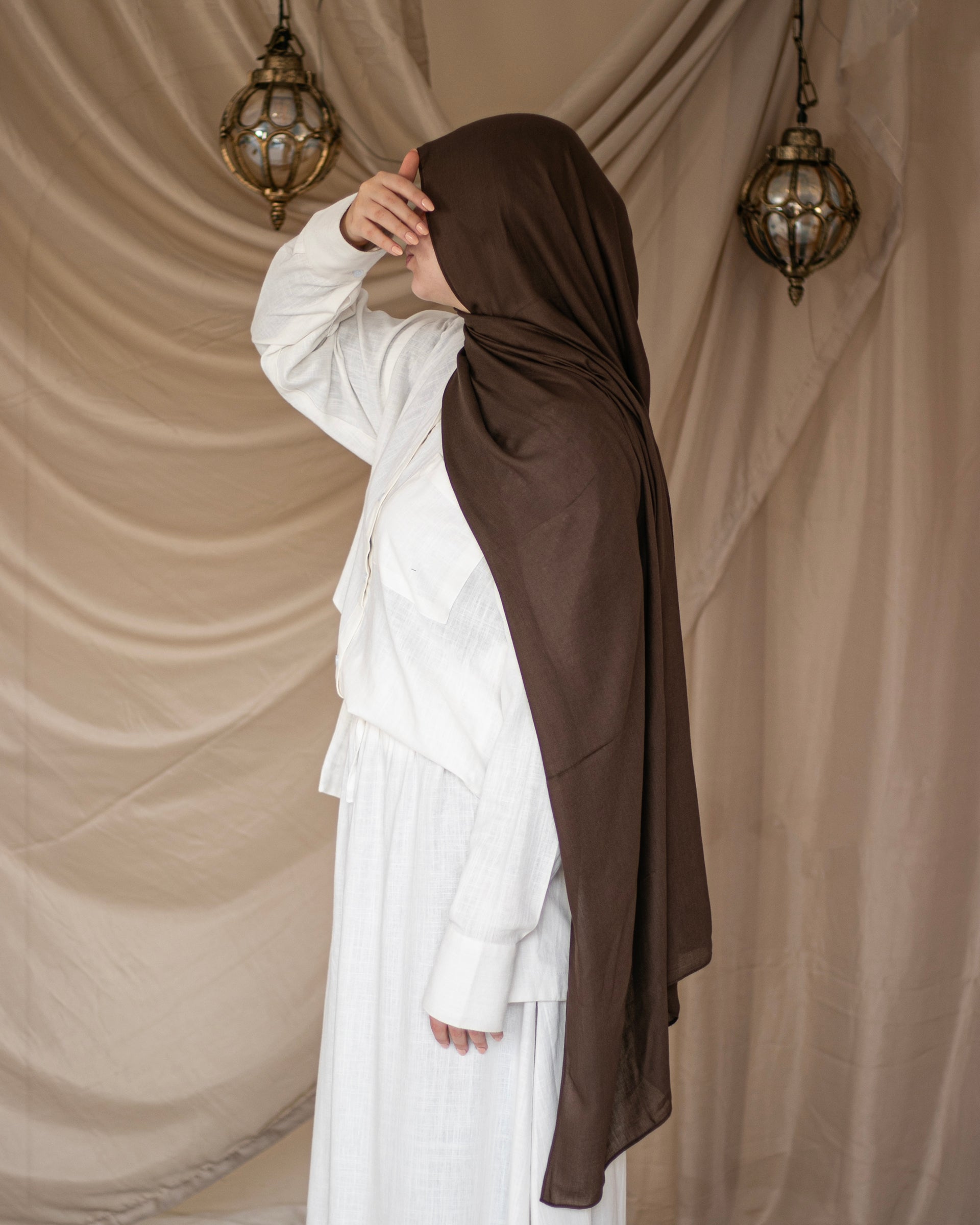 Dark Chocolate Cotton Scarf