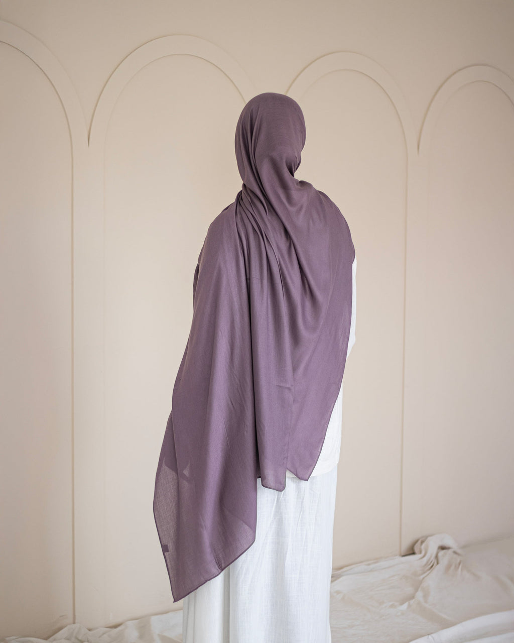 Dusty Purple Cotton Scarf