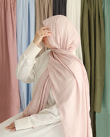 Nude Pink Cotton Scarf