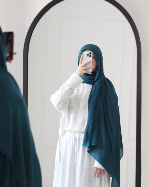 Teal Cotton Scarf