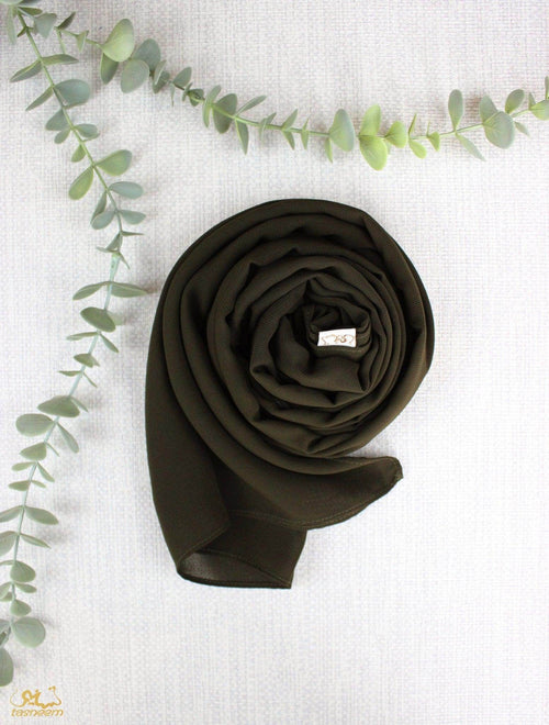 Army Green Scarf Hijab - fusionstore.ae