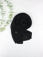 Basic Black Scarf Hijab - fusionstore.ae