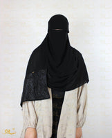 Black Branches Scarf Hijab - fusionstore.ae