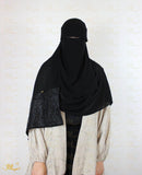 Black Branches Scarf Hijab - fusionstore.ae
