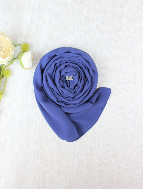 Bright Blue Scarf Hijab - fusionstore.ae