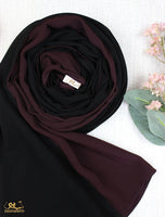 Burgundy X Black Scarf Hijab - fusionstore.ae