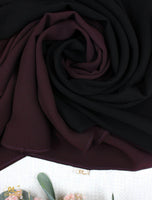 Burgundy X Black Scarf Hijab - fusionstore.ae