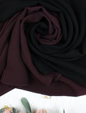 Burgundy X Black Scarf Hijab - fusionstore.ae