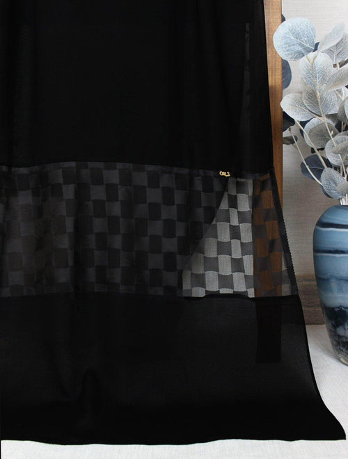 Checkered See Through Lace Hijab - fusionstore.ae