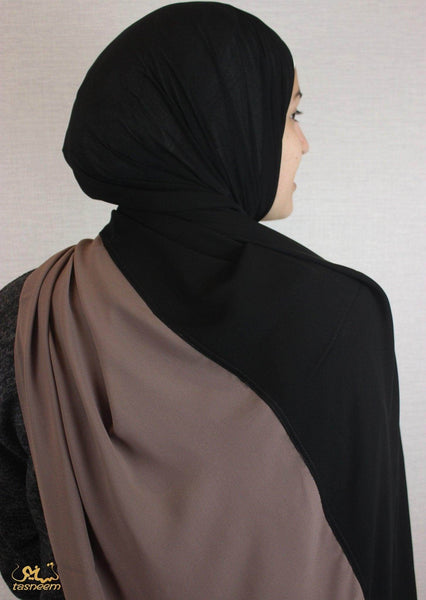 Coffee X Black Scarf Hijab - fusionstore.ae
