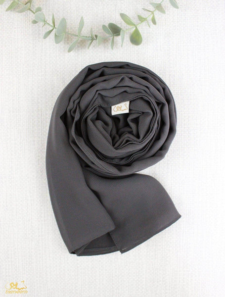 Dark Grey Scarf Hijab - fusionstore.ae