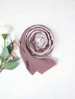 Dusty Mauve X Light Mink Scarf Hijab - fusionstore.ae