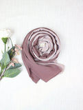 Dusty Mauve X Light Mink Scarf Hijab - fusionstore.ae