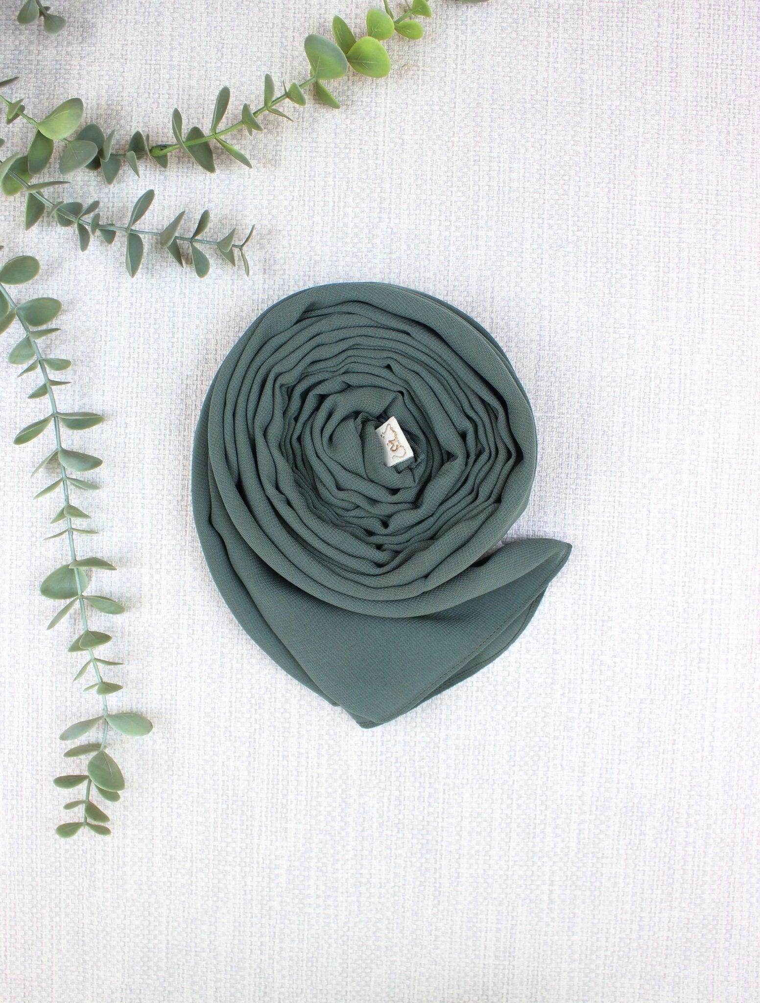 Green Smoke Scarf Hijab - fusionstore.ae