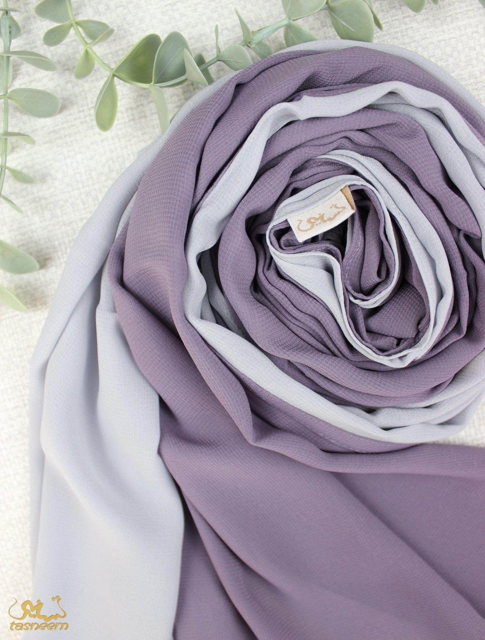 Lavender X Powder Blue Scarf Hijab - fusionstore.ae