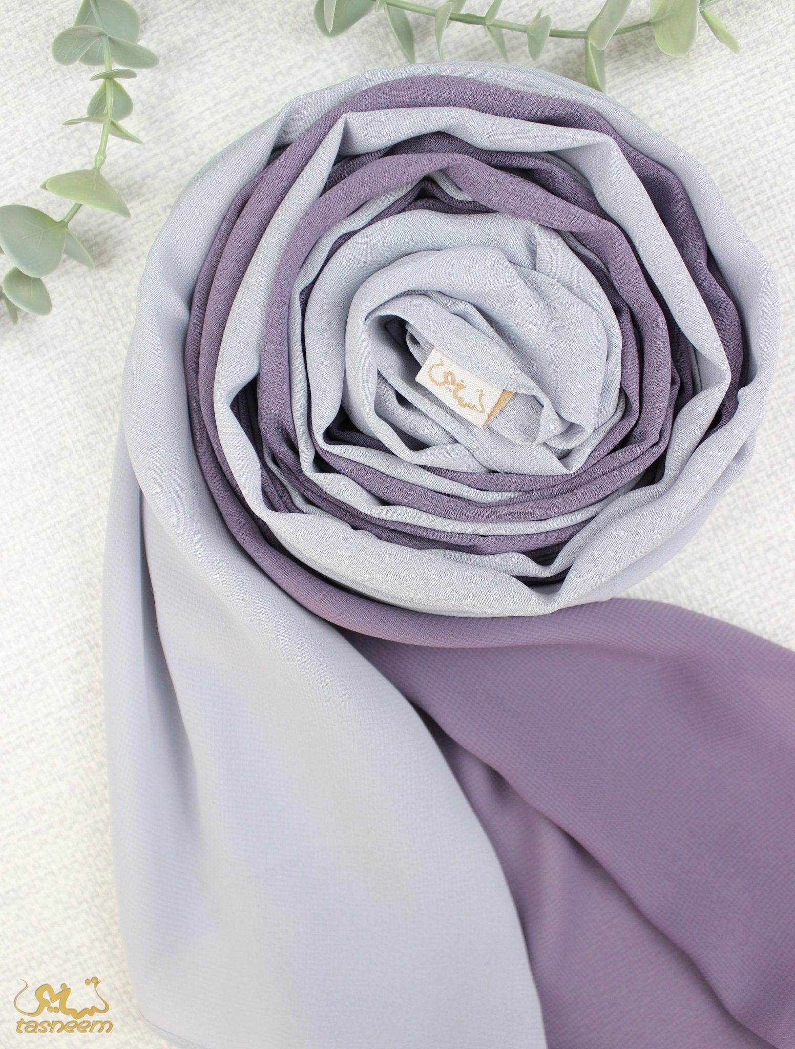 Lavender X Powder Blue Scarf Hijab - fusionstore.ae