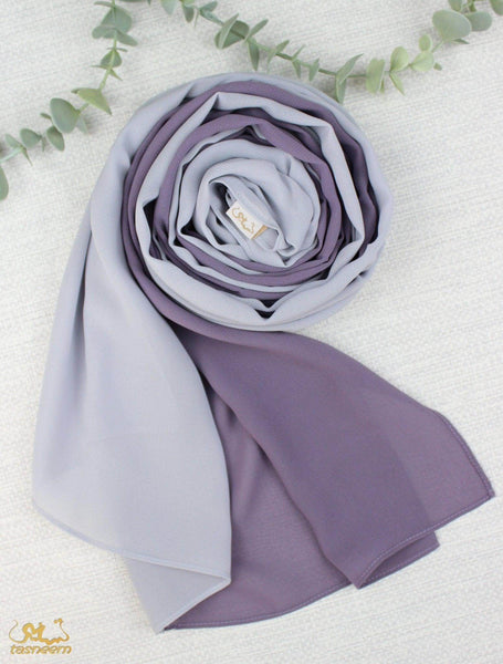 Lavender X Powder Blue Scarf Hijab - fusionstore.ae