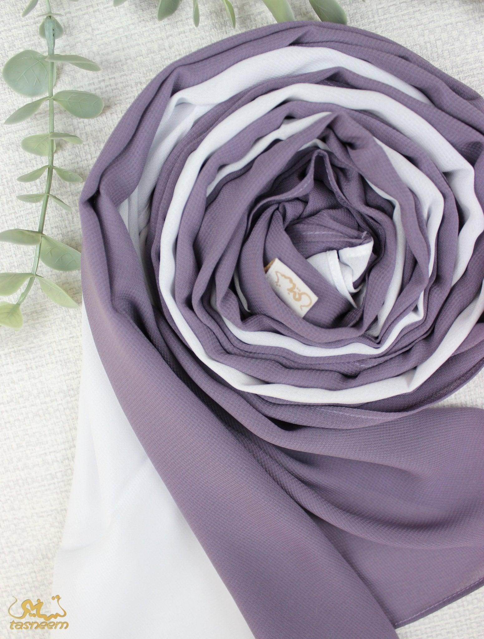 Lavender X White Scarf Hijab - fusionstore.ae