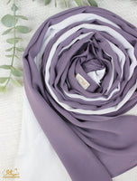 Lavender X White Scarf Hijab - fusionstore.ae
