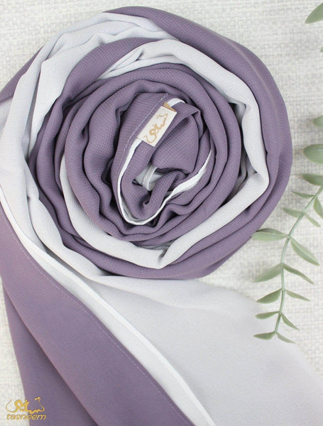 Lavender X White Scarf Hijab - fusionstore.ae