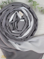 Light Grey X White Scarf Hijab - fusionstore.ae