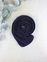 Marine Blue Scarf Hijab - fusionstore.ae