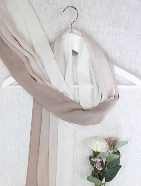 Nude Gradient Scarf - fusionstore.ae