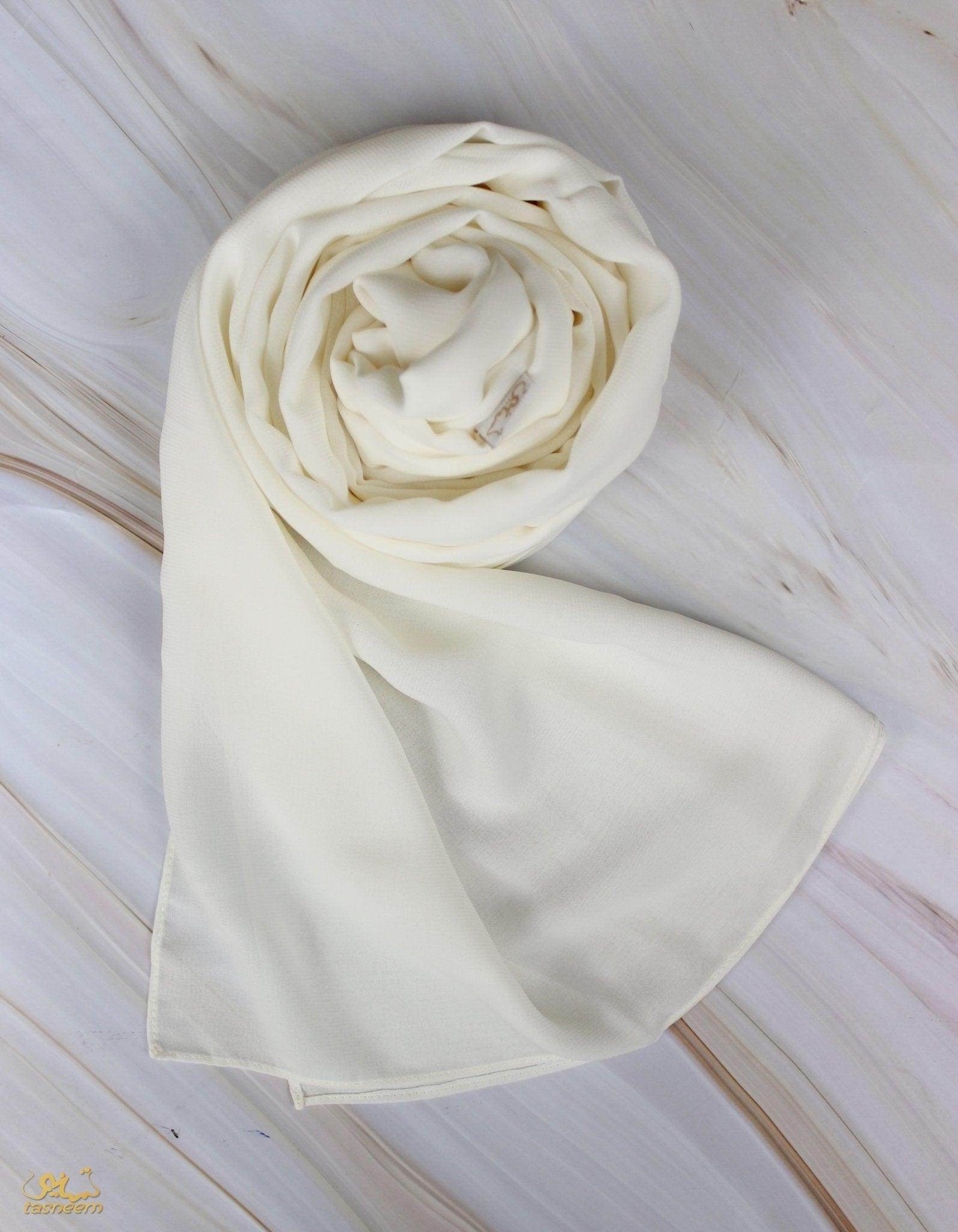 Off-white Scarf Hijab - fusionstore.ae