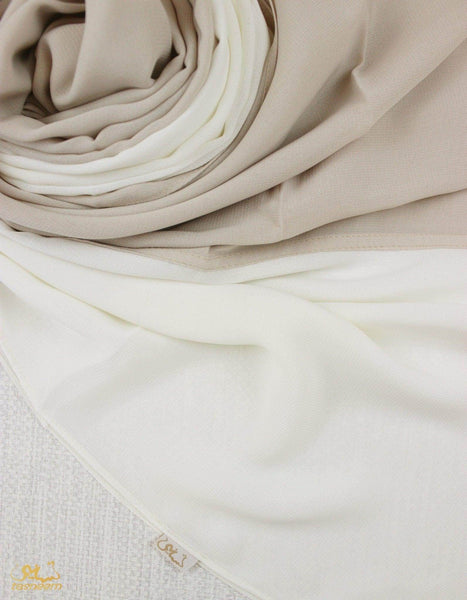 Off-white X Soft Beige Scarf Hijab - fusionstore.ae