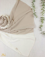 Off-white X Soft Beige Scarf Hijab - fusionstore.ae