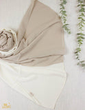 Off-white X Soft Beige Scarf Hijab - fusionstore.ae