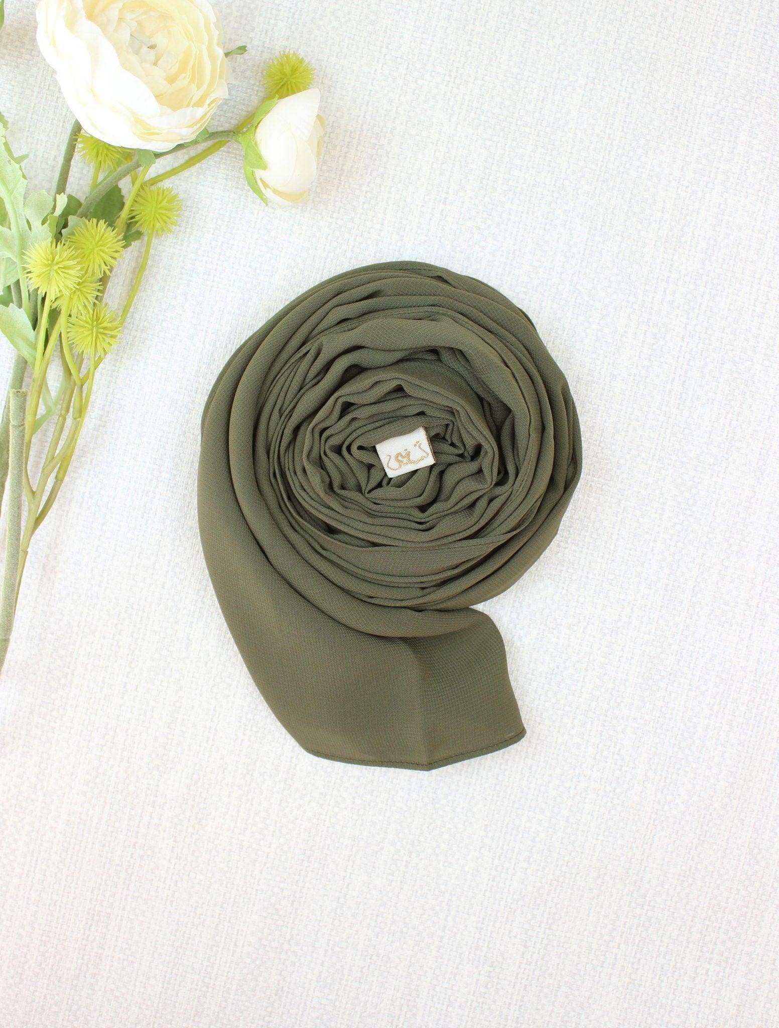 Olive Scarf Hijab - fusionstore.ae