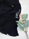 Pleated Lace Border Hijab - fusionstore.ae