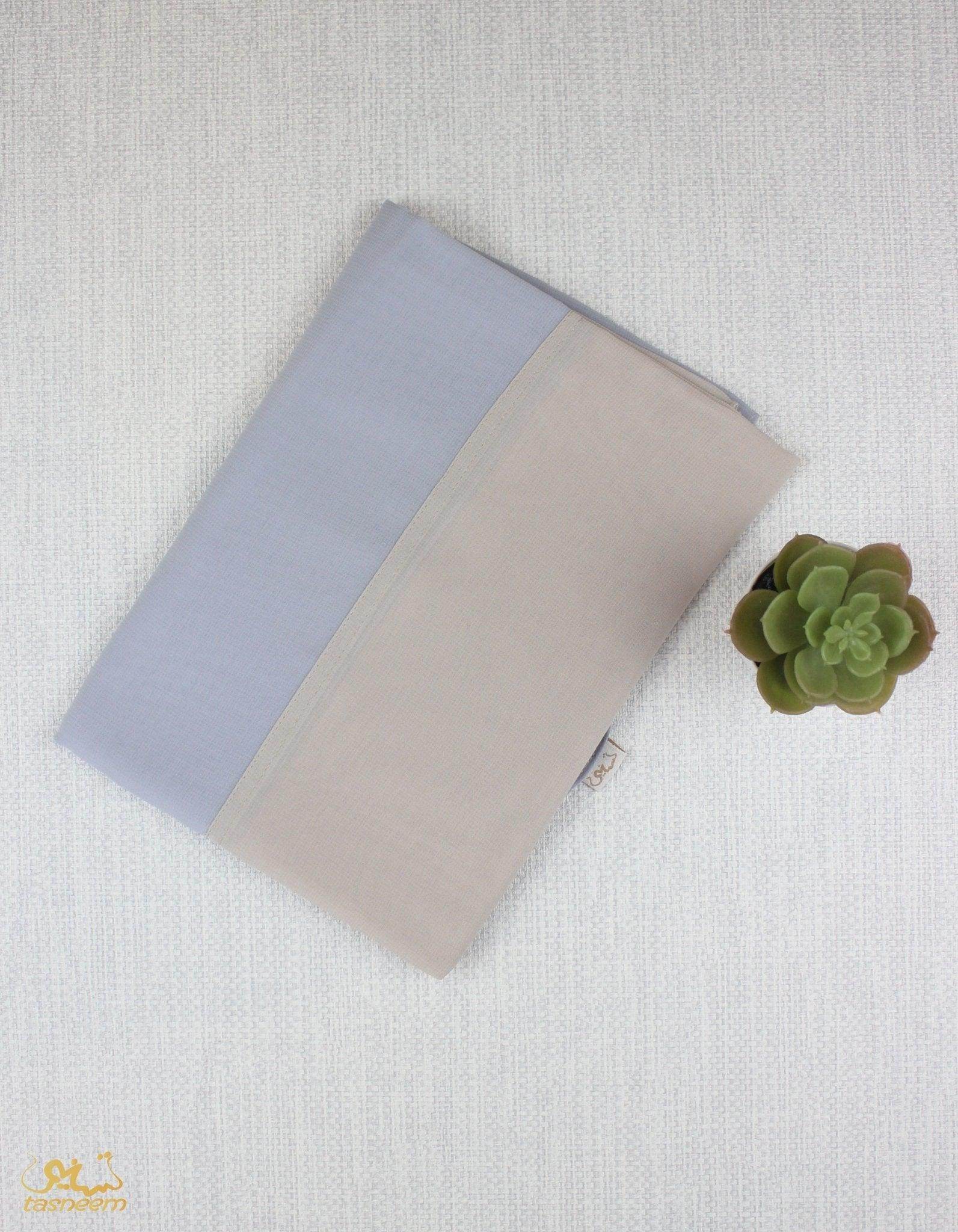 Powder Blue X Soft Beige Scarf Hijab - fusionstore.ae