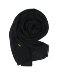 Royal Black Basic Black Scarf