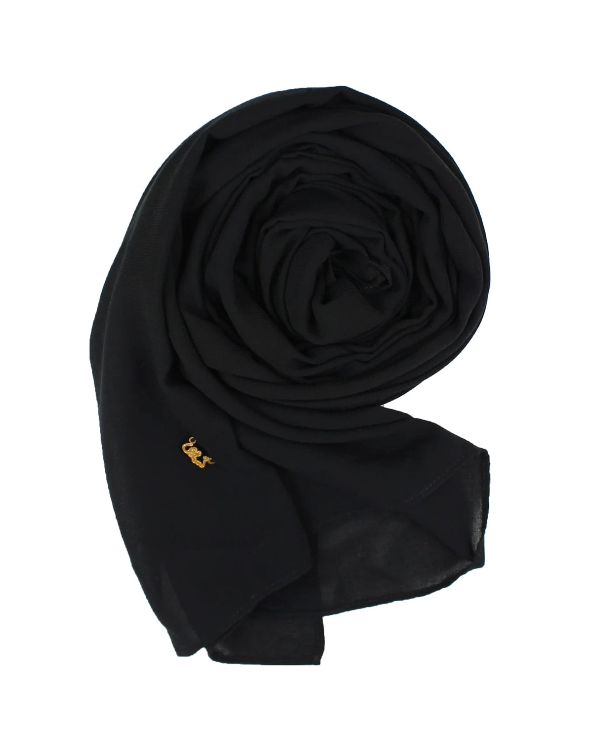 Royal Black Basic Black Scarf