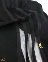 See Through Striped Lace Hijab - fusionstore.ae