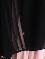 See Through Striped Lace Hijab - fusionstore.ae