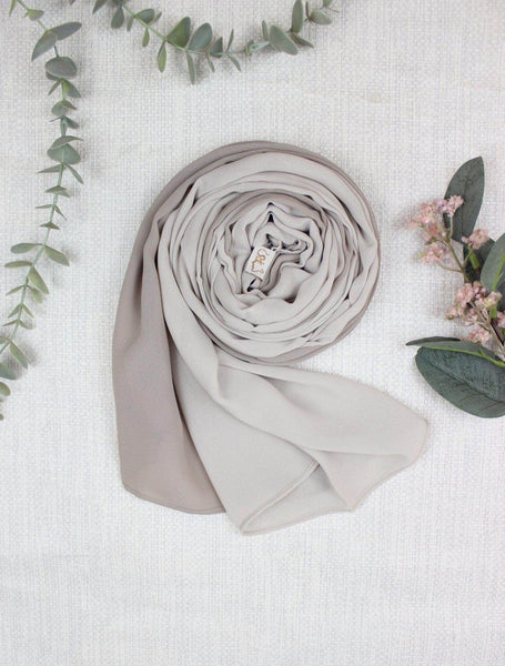 Smokey Taupe X Greige Scarf Hijab - fusionstore.ae