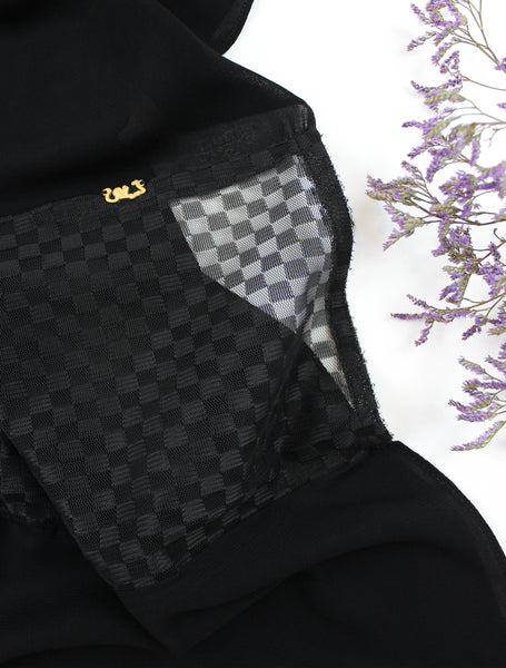 See Through Squares Lace Scarf - fusionstore.ae