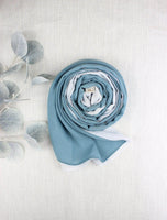 Stone Blue X White Scarf Hijab - fusionstore.ae
