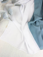 Stone Blue X White Scarf Hijab - fusionstore.ae