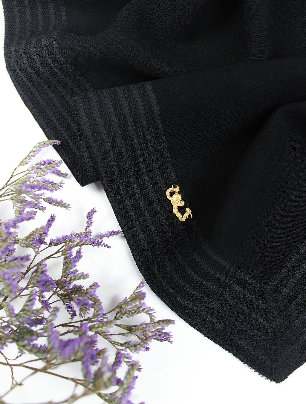 Square Scarf Striped Lace - fusionstore.ae