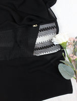 Zigzag See Through Lace Hijab - fusionstore.ae